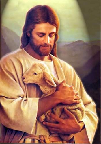 Jesus and lamb