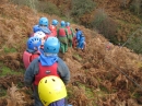 Climbing down